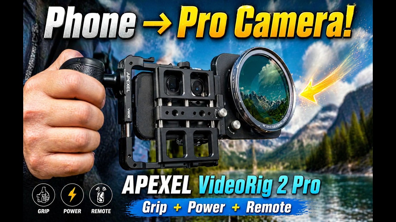 Apexel Kit Vidéo Mobile Universel, Appareil Vidéo pour Smartphone avec Boîtier de Chargement 2500 mAh, Filetage 67/37/17 mm, Bluetooth Magnétique sans Fil, pour TikTok et Youtube Vlog Apexel Kit Vidéo Mobile Universel, Appareil Vidéo pour Smartphone avec Boîtier de Chargement 2500 mAh, Filetage 67/37/17 mm, Bluetooth Magnétique sans Fil, pour TikTok et Youtube Vlog