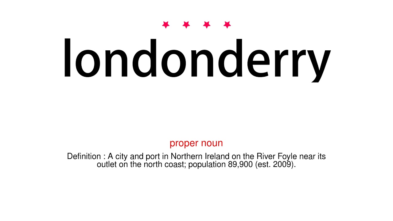 How to pronounce londonderry Vocab Today YouTube