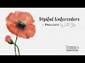 Tutorial 4. Poppies & dual-color brushes. Digital Watercolor in Procreate. Painting Challenge.