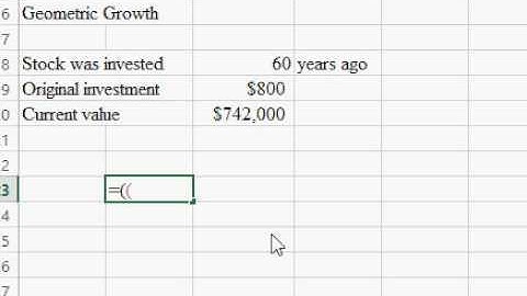 Calculating Geometric Growth
