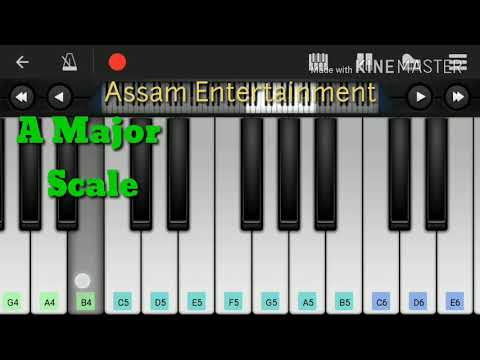 A Major Scale Sa Re Ga Ma Pa In Mobile Piano Youtube