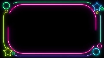 Frame animated free, Neon Light Frame no copyright, animated border, glowing frame, frame video