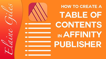 How to Create a Table of Contents in Affinity Publisher