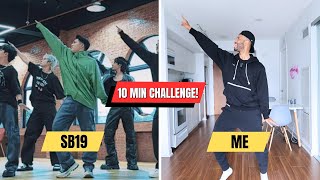 Trying to Learn SB19 MOONLIGHT Choreography in 10mins!