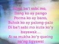 Yumi lacsamana  dyosa lyrics