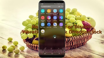 How to Enable or Disable Vibration feedback Direction lock in Samsung Galaxy S8 or S8+