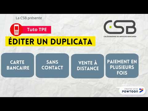 Editer un duplicata EMV - NFC -  VAD -  PNF