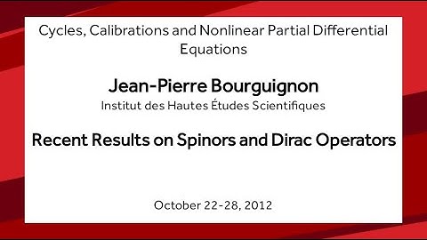 Recent Results on Spinors and Dirac Operators - Jean-Pierre Bourguignon