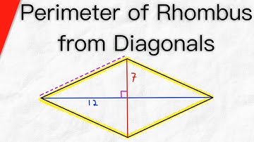 Find Perimeter of Rhombus from Diagonals | Geometry