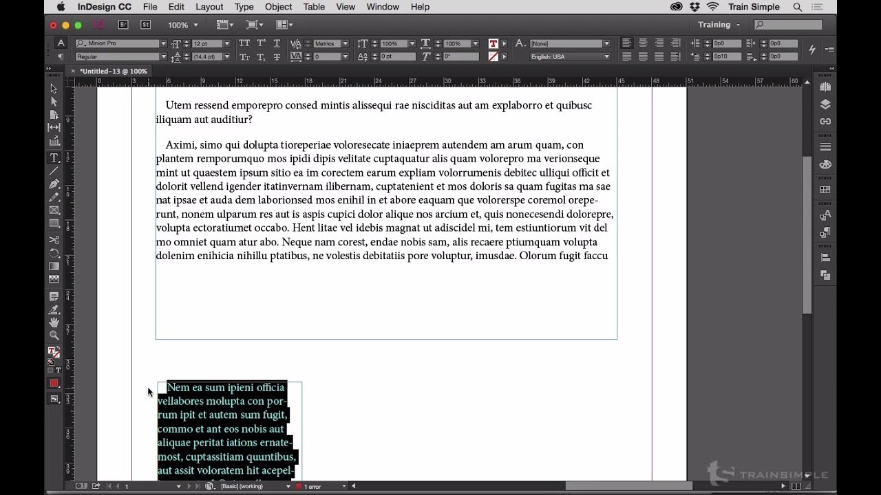 Dragging and Dropping Text to a New Frame InDesign Tip of the Week
