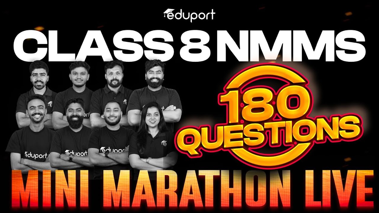 Class 8 NMMS Mini Marathon Live | Eduport - YouTube