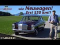 Mercedes 220 d strich 8 1970 original erst 550 km 48 jahre in einer garage eingelagert