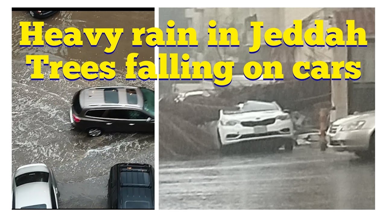 Heavy Rain Jeddah city View | heavy rain and thunderstorm sounds in ...