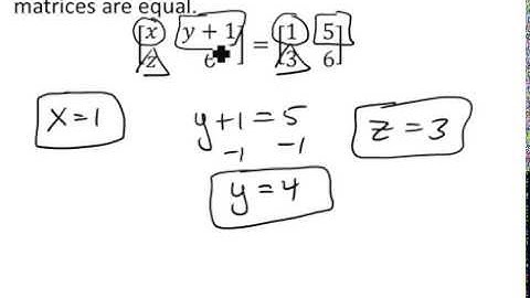 Understand the Meaning of Equal Matrices