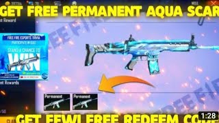 get free Aqua scar gun skin in free fire redeem code