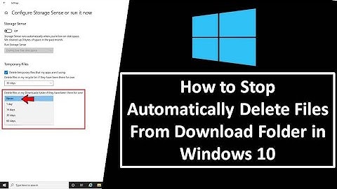 How to Fix Automatic Delete Files From Download Folder in Windows 10 in Hindi 2020