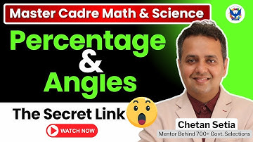 Trigonometry |Master Cadre Math/Science 2025 Percentage & Angles |Easy Conversion to Radian & Degree
