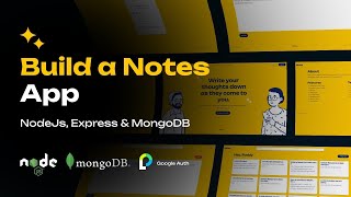 Build a Notes App using Express, MongoDB & Passport | NodeJs FullStack Project