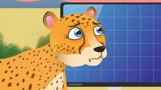 Cheetah, the cartoon about animals for toddlers Гепард, мультфильм про животных для детей маленького