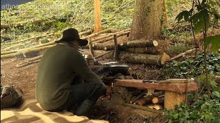 Building a permanent shelter 4th and 5th day still in the same place Bushcraft Survival Outdoors
