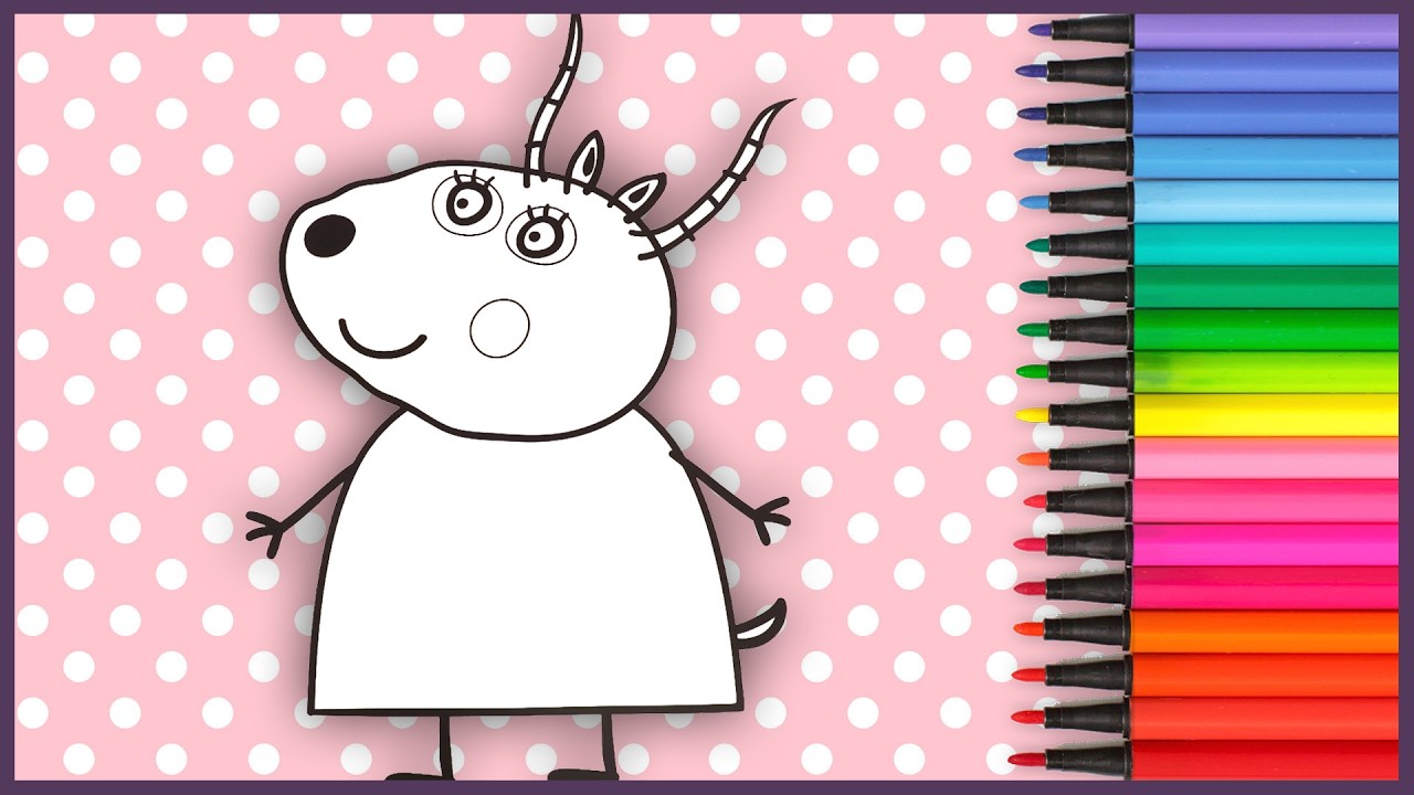 Madame Gazelle dans sa Salle de Classe | Coloriage Markers de Peinture