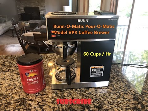 DEMO : Bunn-O-Matic Pour-O-Matic Model VPR Coffee Brewer, Stainless Steel/Black – 12 Cup Capacity