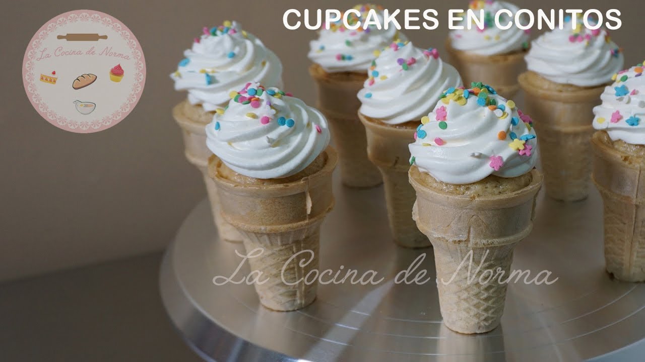 Cupcakes en Conitos ¡¡Deliciosos, lindos y perfectos para fiestas infantiles!!