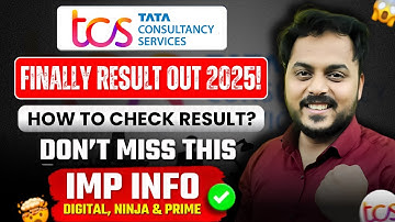 Finally TCS NQT 2025 Results Out ! How to check !