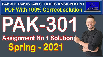 pak301 assignment 1 solution 2021 | pak301 assignment 1 solution 2021 pdf