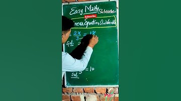 how to solve linear equation of one variable #shorts