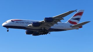 British Airways A380 Landing | LAX | G-XLEE