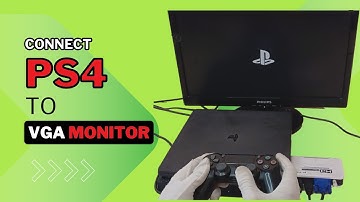 how to connect ps4 to monitor VGA with HDMI to VGA Converter?