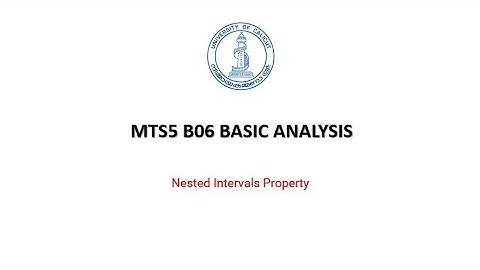Nested Intervals Property