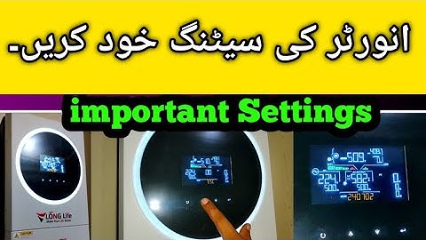 Long Life 6Kw 2024 New Inverter settings | New PV7000 Long Life Hybrid settings | akest Solar