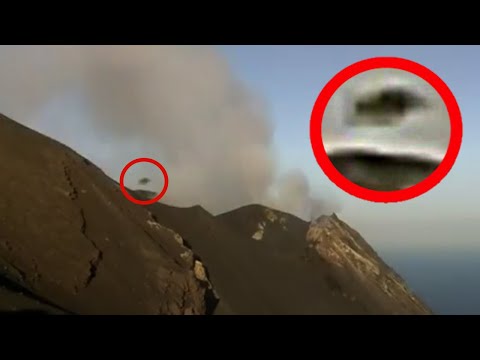 UFO Exiting Volcano Stromboli, Sicily Jan 29, 2018, UFO Sighting News.