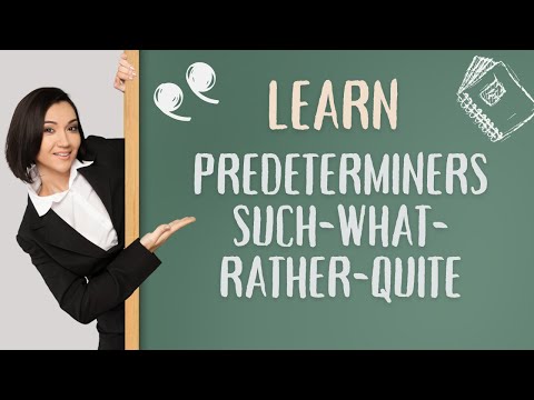 Video: Apa yang dimaksud dengan penentu predeterminer?