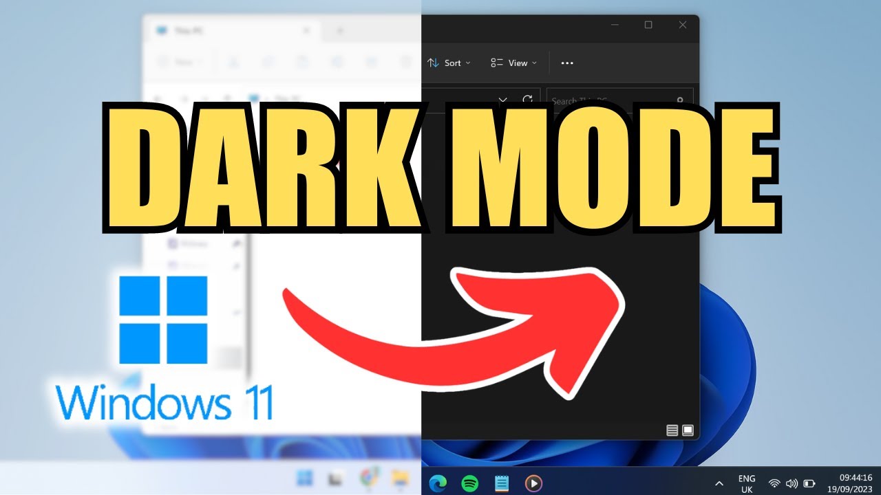 How To Switch To Dark Mode | Windows 11 - YouTube