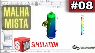 Aula 8 Simulação Solidworks - Cascas e Sólidos com Malha Mista