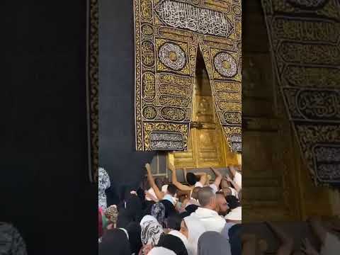 هنگامی اجرای حج و طواف کردن حجاج کعبه مدینه خانه کعبه     مکه حج