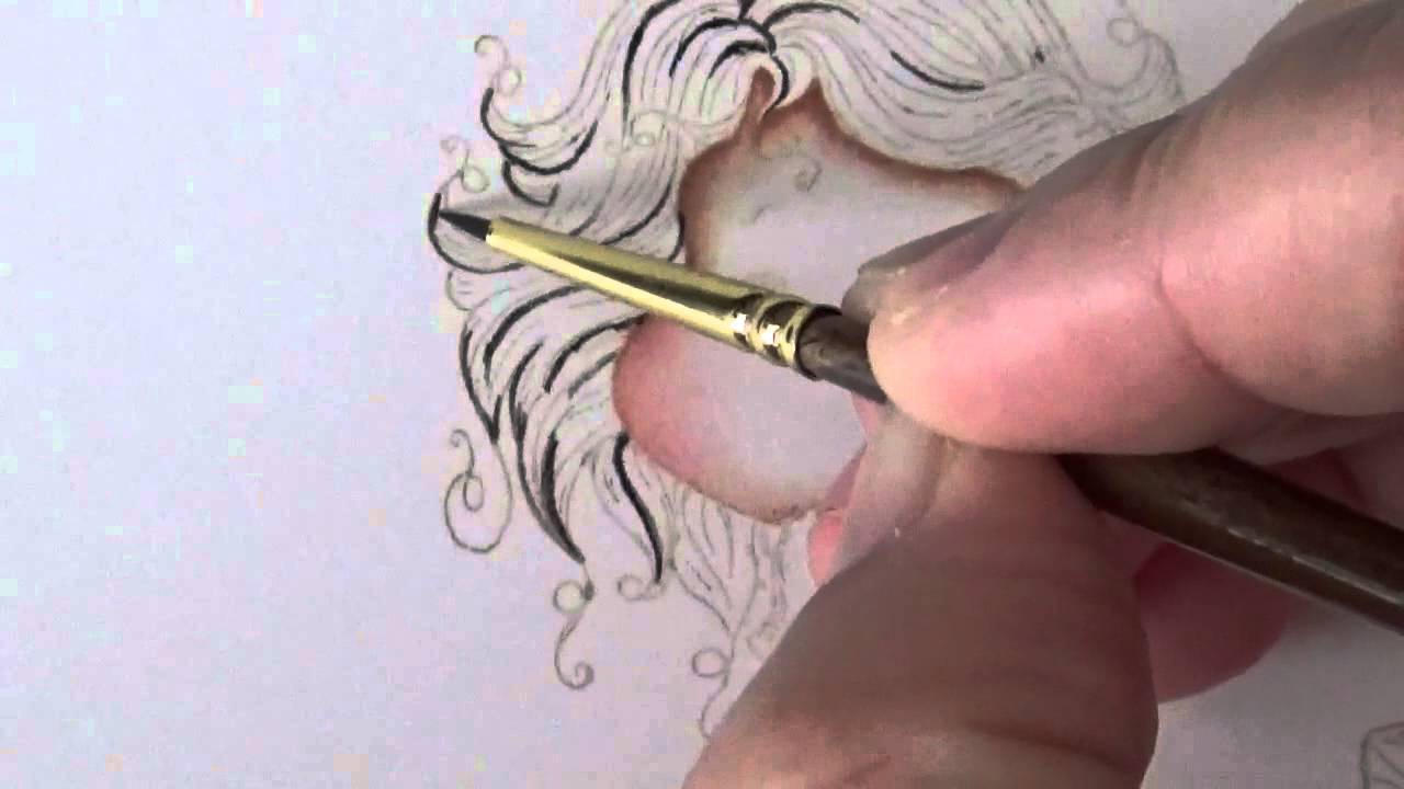 Coloring Skin & Hair With Distress Ink Reinkers - YouTube