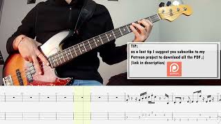 The Whispers - And the Beat Goes On BASS COVER + PLAY ALONG TAB + SCORE