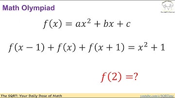 Functional equation | Math Olympiad | Algebra | Equation | Tricky Math Problem