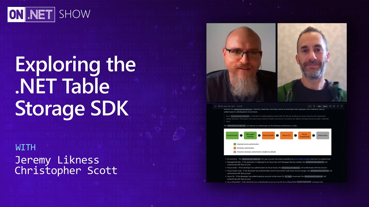 Exploring the Table Storage SDK YouTube