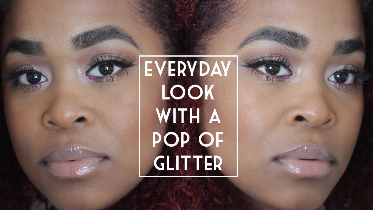 Everyday Look with a Pop of Glitter - YouTube