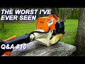 Q&A # 10 and Cleaning the dirtiest Stihl pole saw ever.