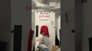 PIN UP STYLING RED CARDIGAN SWEATER #fashion #styletips #stylist #productphotography #fashionstylist