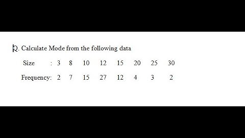 Mode - Discrete Series - Problem 2 -  Grouping Table