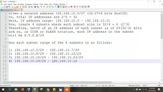 Fixed Length Subnetting (FLS) | Example - 01 | Computer Networks