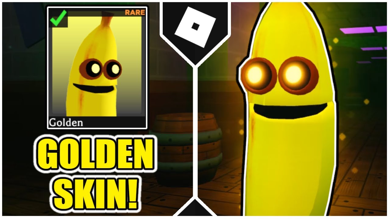 New Code For The Golden Banana Skin In Banana Eats Roblox Youtube - banana roblox skin