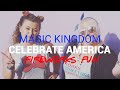 Magic Kingdoms Celebrate America fireworks fun! Disney 2018